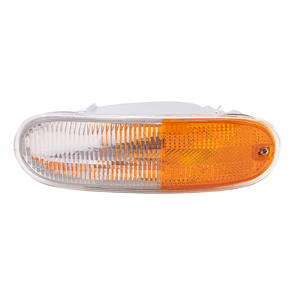 Brock Replacement Drivers Park Signal Front Marker Light Lamp Lens Compatible with 98-05 New Beetle 1C0953155L
