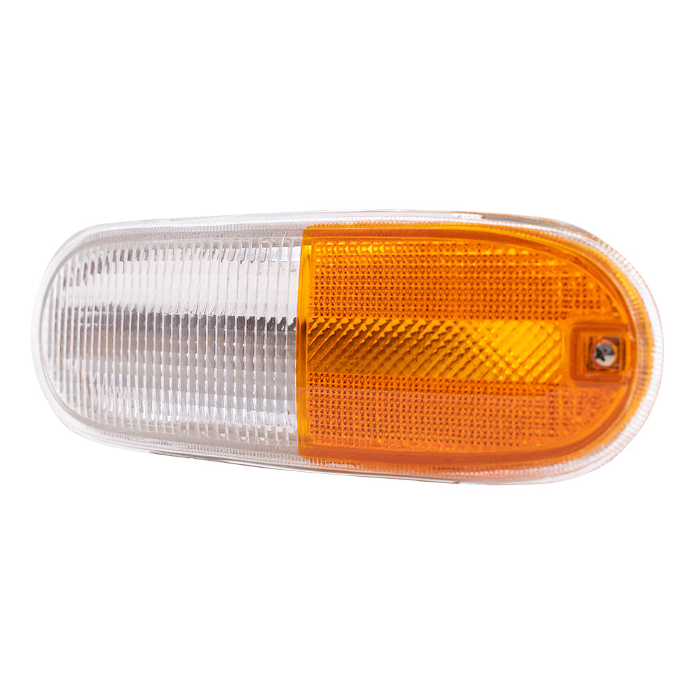 Brock Replacement Drivers Park Signal Front Marker Light Lamp Lens Compatible with 98-05 New Beetle 1C0953155L