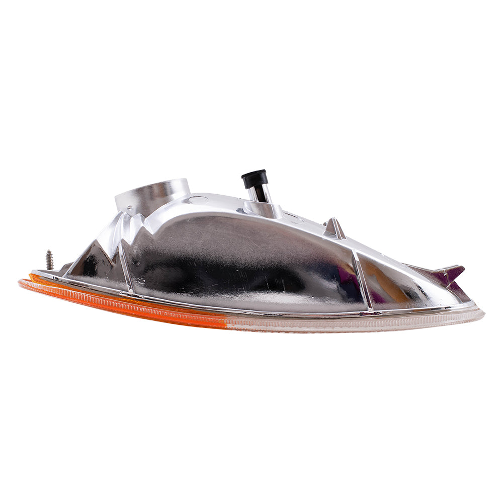 Brock Replacement Drivers Park Signal Front Marker Light Lamp Lens Compatible with 98-05 New Beetle 1C0953155L
