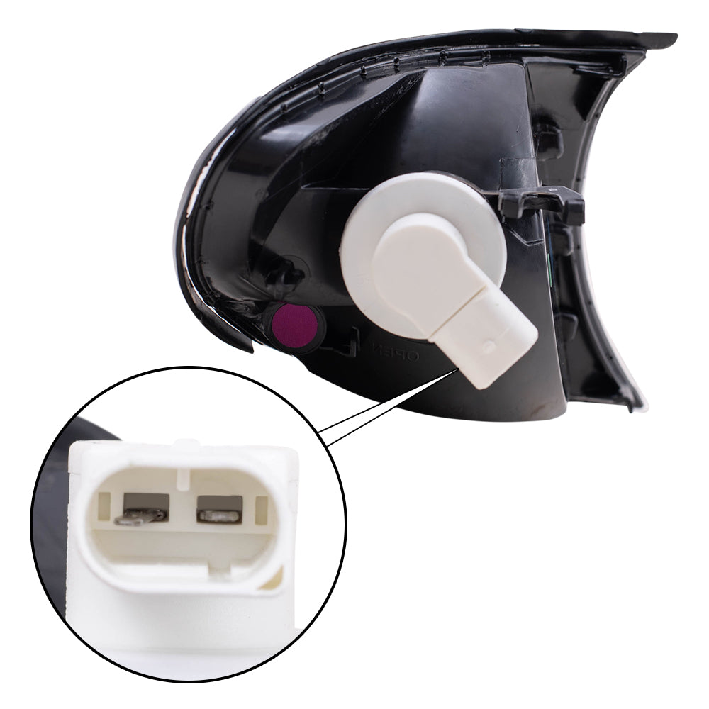 02-05 BMW 3 Series Drivers Corner Park Signal Marker Light Assembly - Black Trim