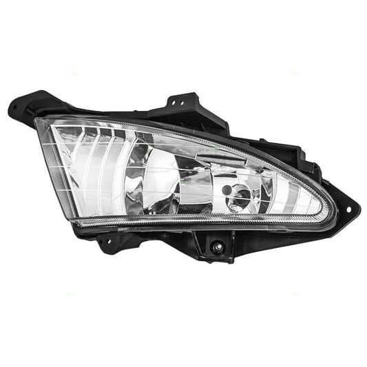 Brock Replacement Drivers Fog Light Lamp Lens Assembly Compatible with 2007-2010 Elantra Sedan 92201-2H000