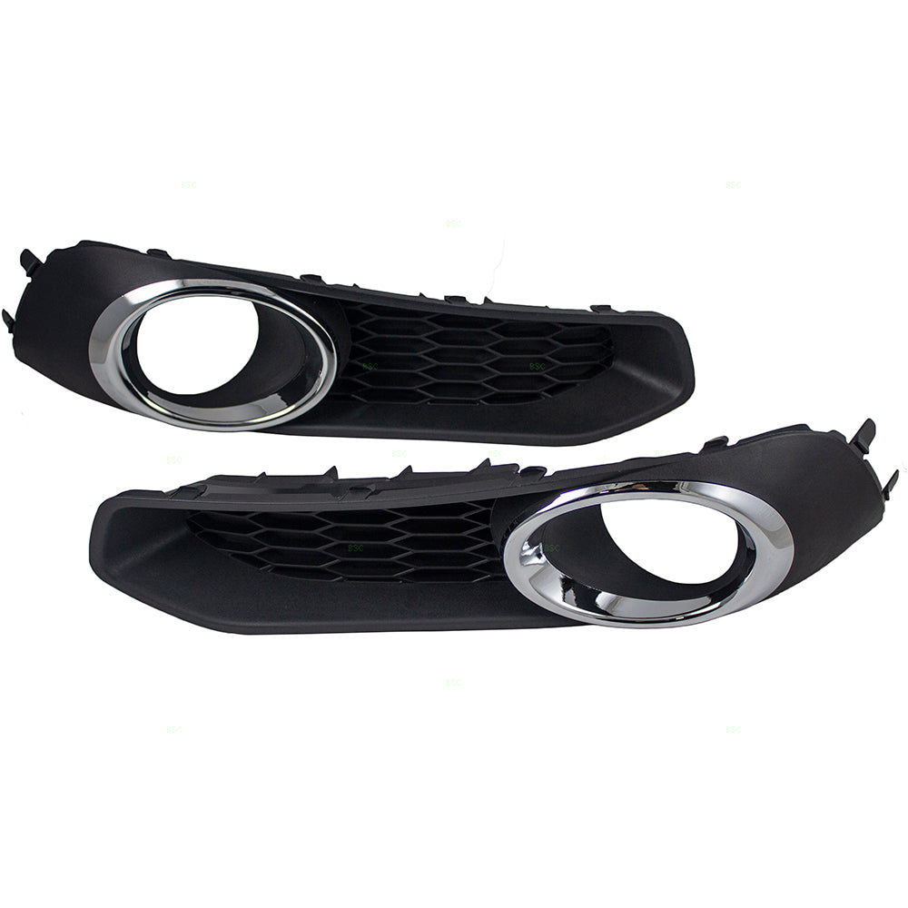 Brock Replacement Pair Set Fog Light Lamp Clear Lens w/ Bezels, Bulb, Wiring & Switches Left + Right Kit Compatible with Legacy WRX Forester Impreza Crosstrek 84501AJ060