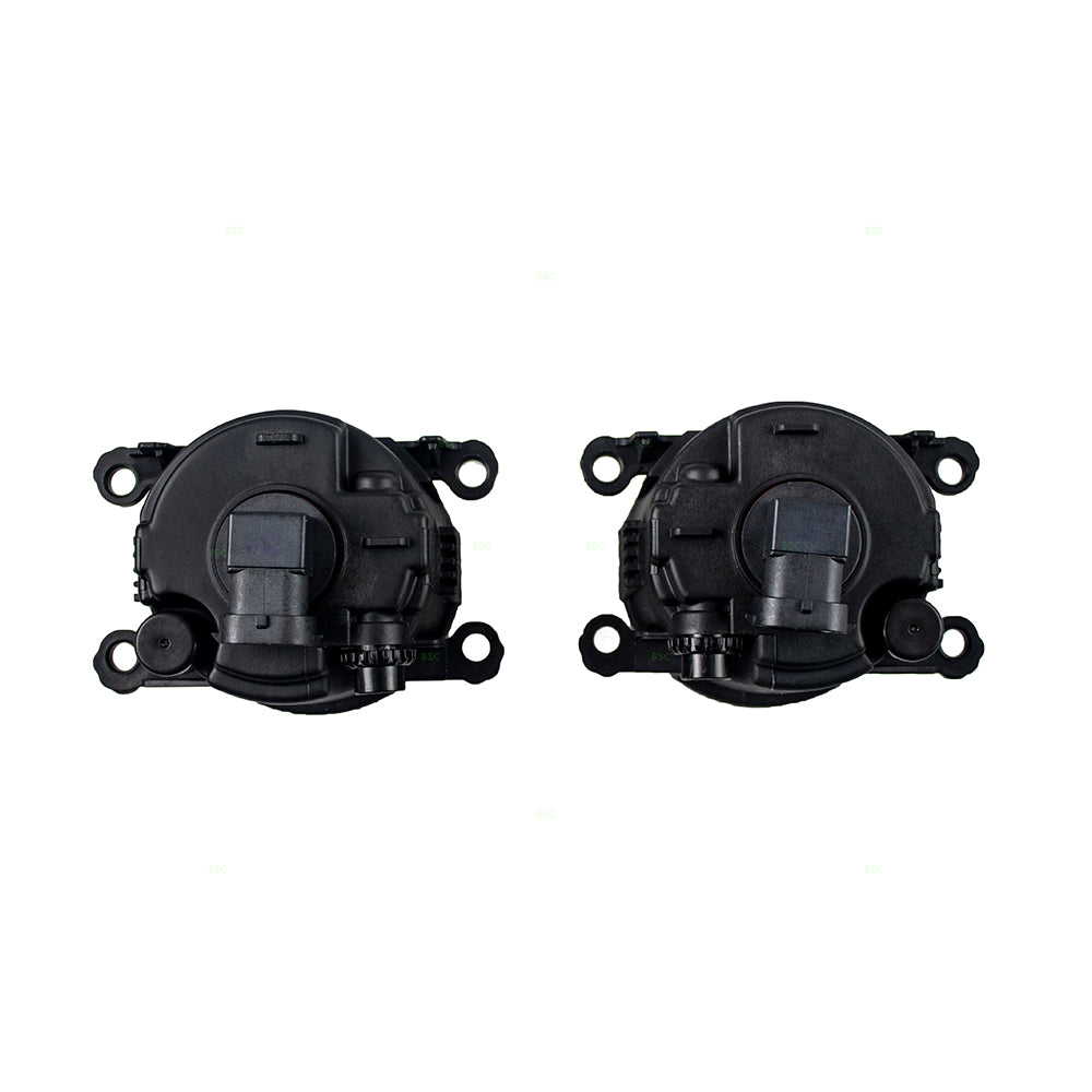 Brock Replacement Pair Set Fog Light Lamp Clear Lens w/ Bezels, Bulb, Wiring & Switches Left + Right Kit Compatible with Legacy WRX Forester Impreza Crosstrek 84501AJ060