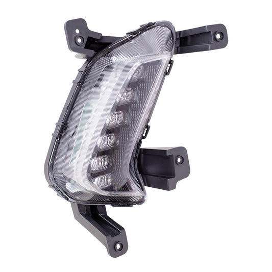 Brock Replacement Passenger Daytime Running Light Vertical Type Lens Compatible with 2017-2018 Elantra Sedan