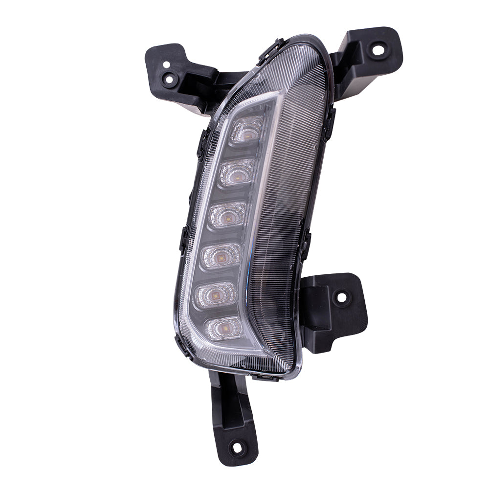 Brock Replacement Passenger Daytime Running Light Vertical Type Lens Compatible with 2017-2018 Elantra Sedan