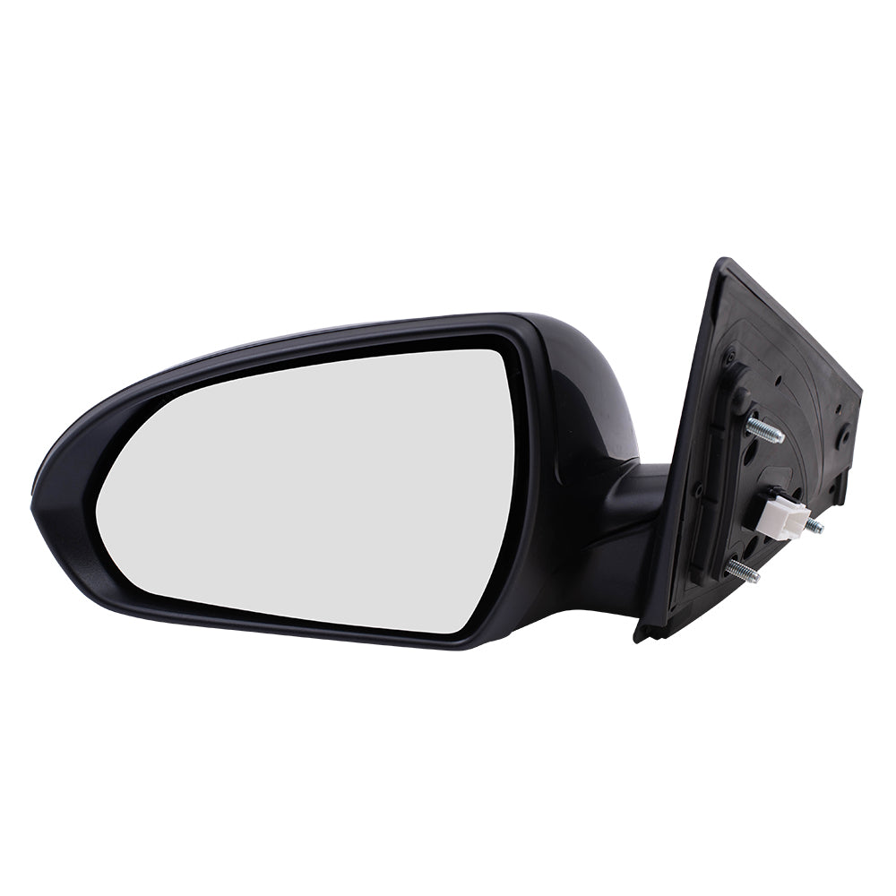 Brock Replacement Driver Power Mirror with Blind Spot Glass Compatible with 2017 2018 2019 2020 Elantra Sedan