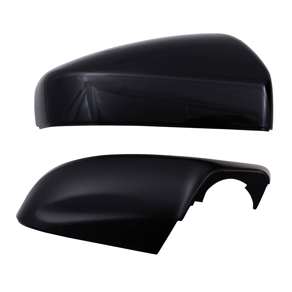 Brock Replacement Passenger Power Side Mirror with Ready-to-Paint and Textured Black Covers Compatible with 2017-2020 Impreza