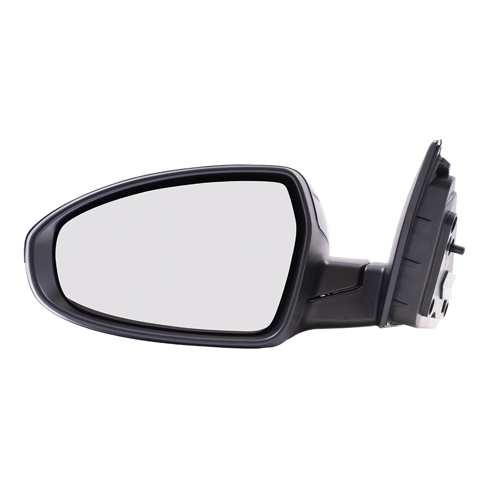 Brock Aftermarket Replacement Driver Left Power Mirror Paint to Match Black without Heat-Signal-Blind Spot Detection Compatible with 2019-2020 Forte Sedan