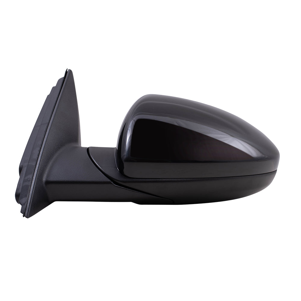 Brock Aftermarket Replacement Driver Left Power Mirror Paint to Match Black without Heat-Signal-Blind Spot Detection Compatible with 2019-2020 Forte Sedan