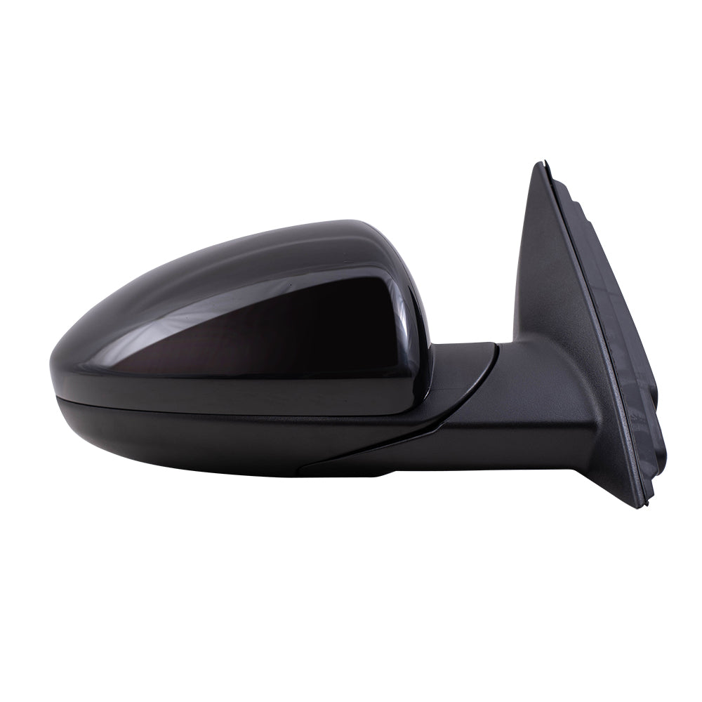 Brock Aftermarket Replacement Passenger Right Power Mirror Paint to Match Black without Heat-Signal-Blind Spot Detection Compatible with 2019-2020 Forte Sedan