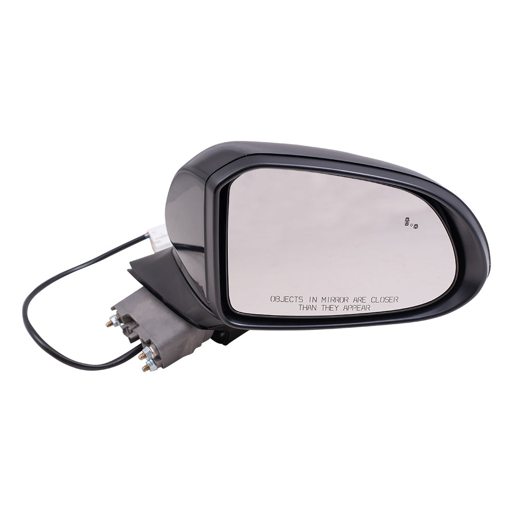 Brock Replacement Driver and Passenger Side Power Mirrors Textured Black without Heat, Signal or Camera Compatible with 2019 Santa Fe