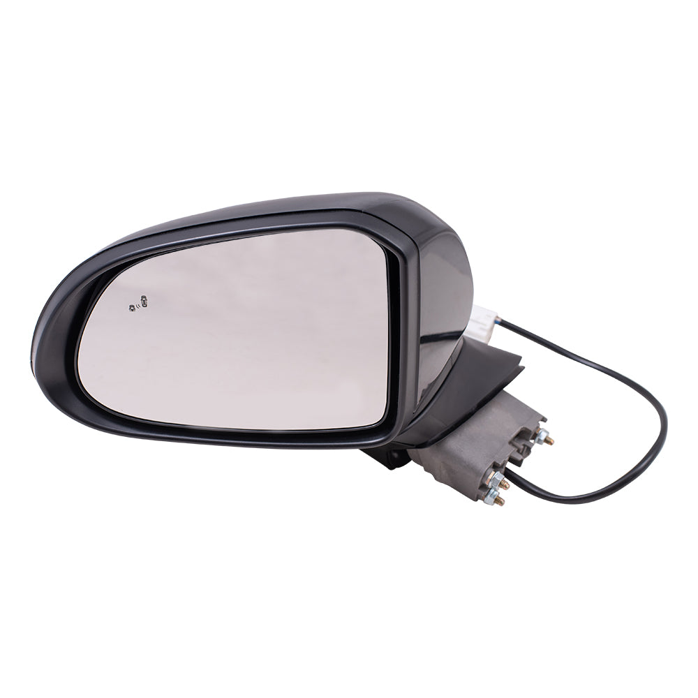 Brock Aftermarket Replacement Driver Left Power Mirror Textured Black without Heat-Signal-Camera Compatible with 2019 Hyundai Santa Fe