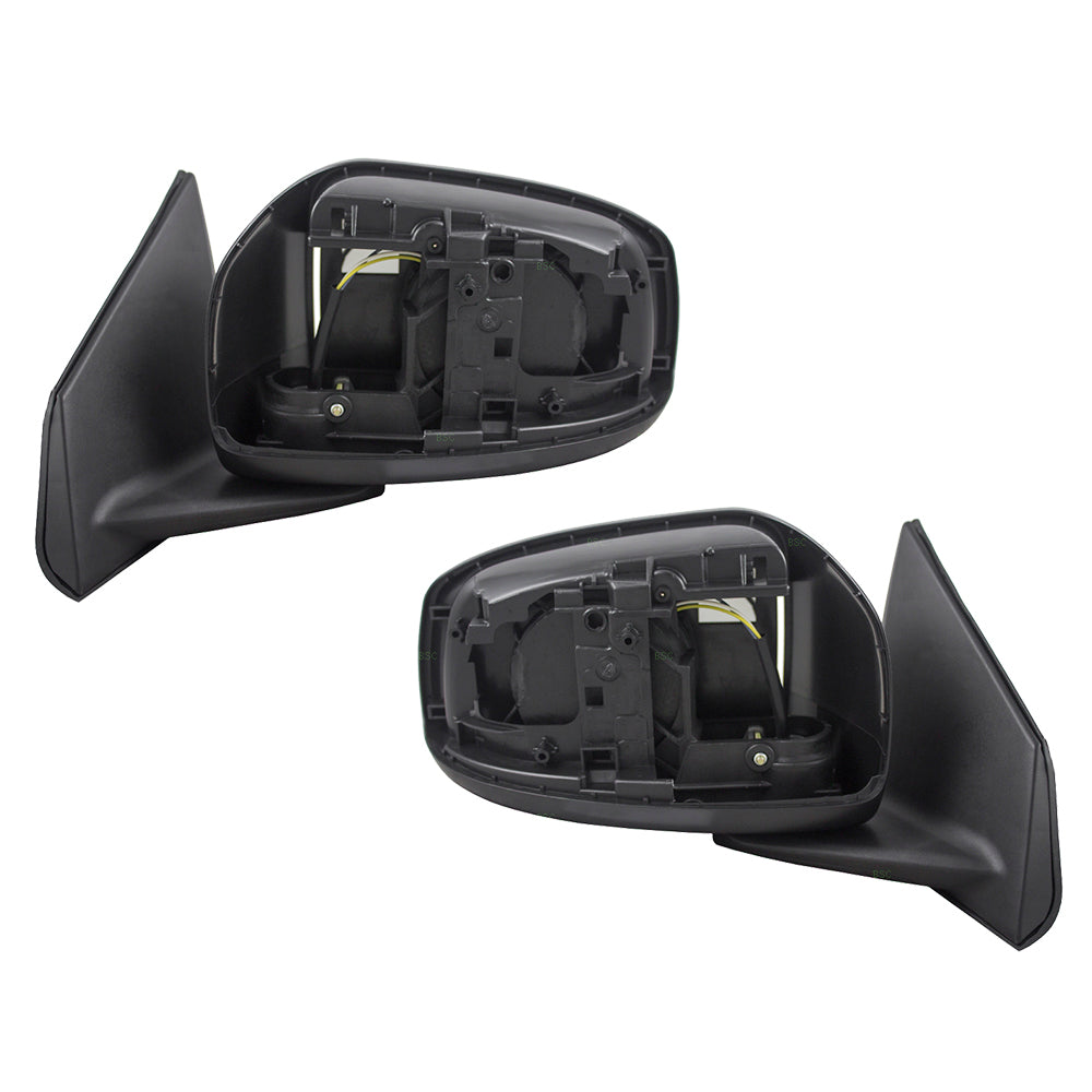 Brock Replacement Pair Set Power Side View Mirrors Compatible with 15-17 Lancer 7632C351WB 7632C352WB