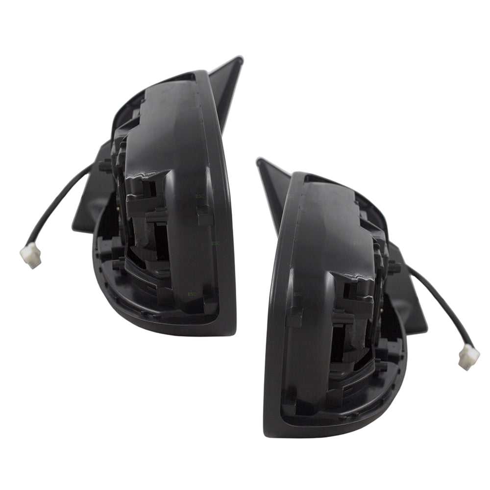 Brock Replacement Pair Set Power Side View Mirrors Compatible with 15-17 Lancer 7632C351WB 7632C352WB