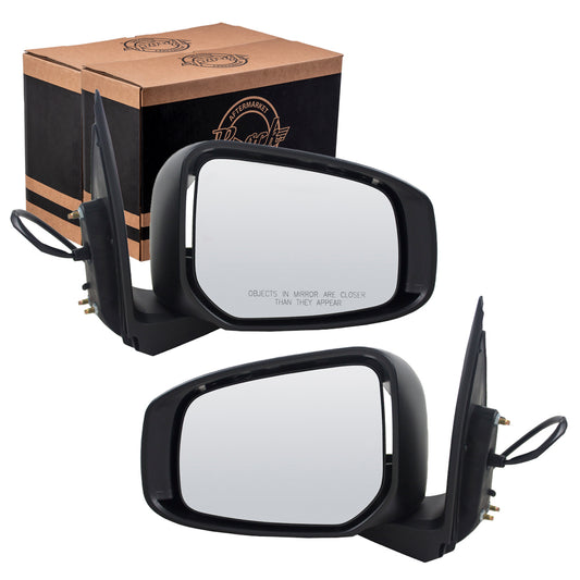 Brock Replacement Pair Set Power Side View Mirrors Compatible with 14-17 Mirage 7632B279 7632B168XA