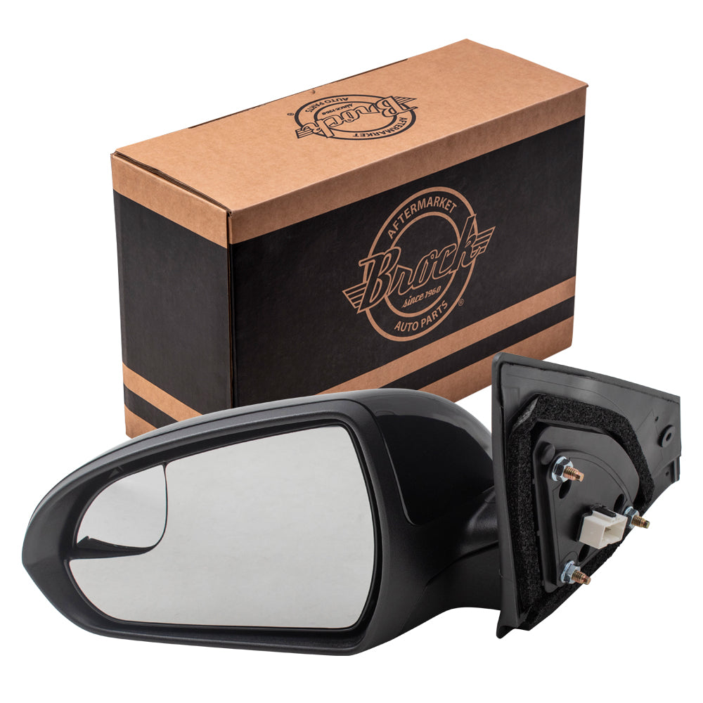 Brock Replacement Drivers Power Side View Mirror w/ Spotter Glass Compatible with 17-19 Elantra Sedan USA 87611-F3050
