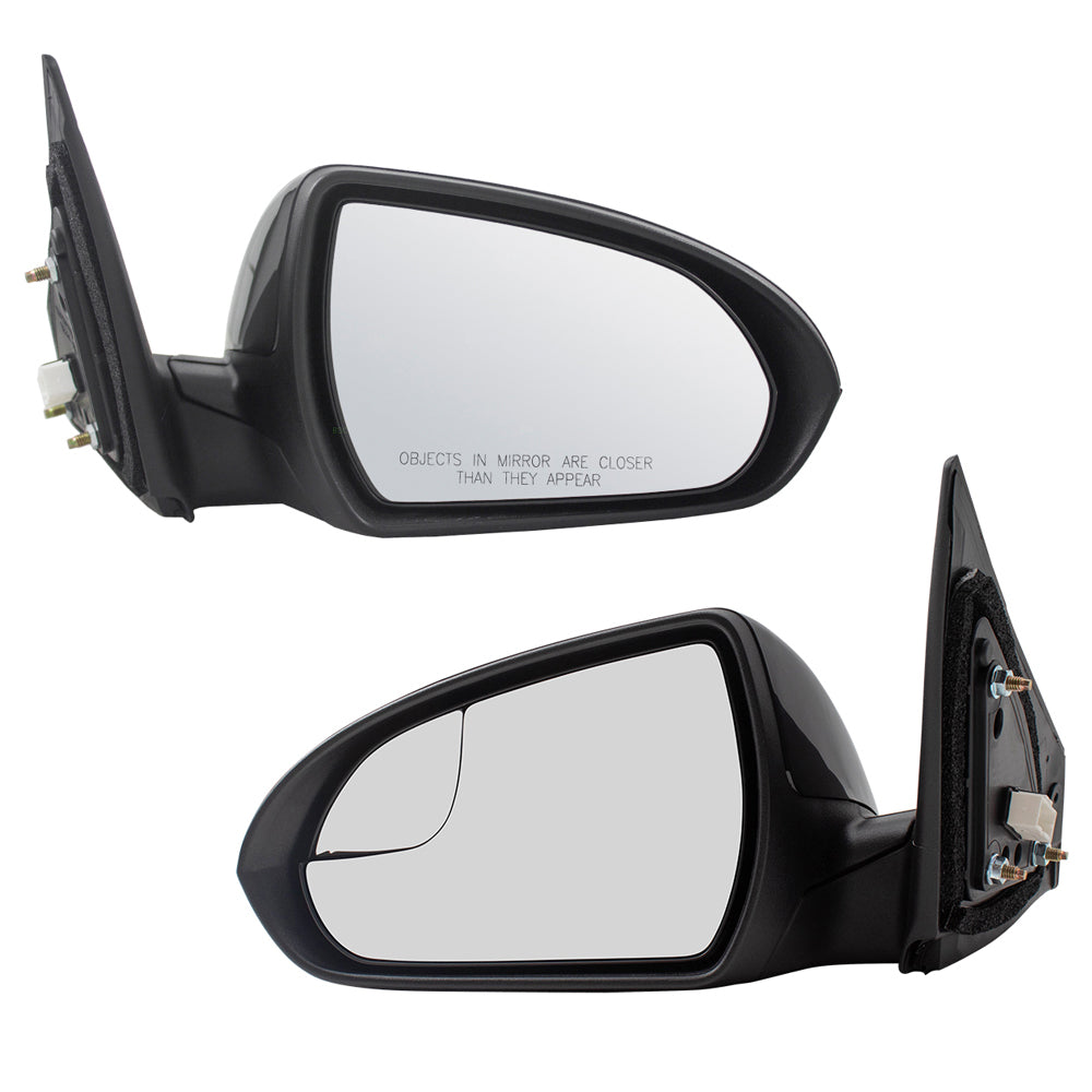 Brock Replacement Pair Set Power Side View Mirrors Compatible with 2017-2019 Elantra Sedan USA 87611-F3050 87621-F3050