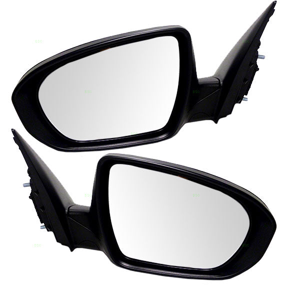 Brock Replacement Driver and Passenger Power Side View Mirrors Heated Signal Ready-to-Paint Compatible with 2011-2014 Optima 876102T130 876202T130