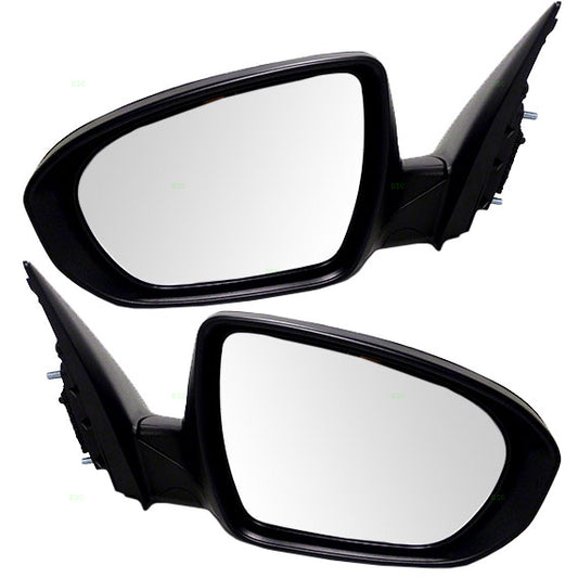 Brock Replacement Driver and Passenger Power Side View Mirrors Heated Signal Ready-to-Paint Compatible with 2011-2014 Optima 876102T130 876202T130