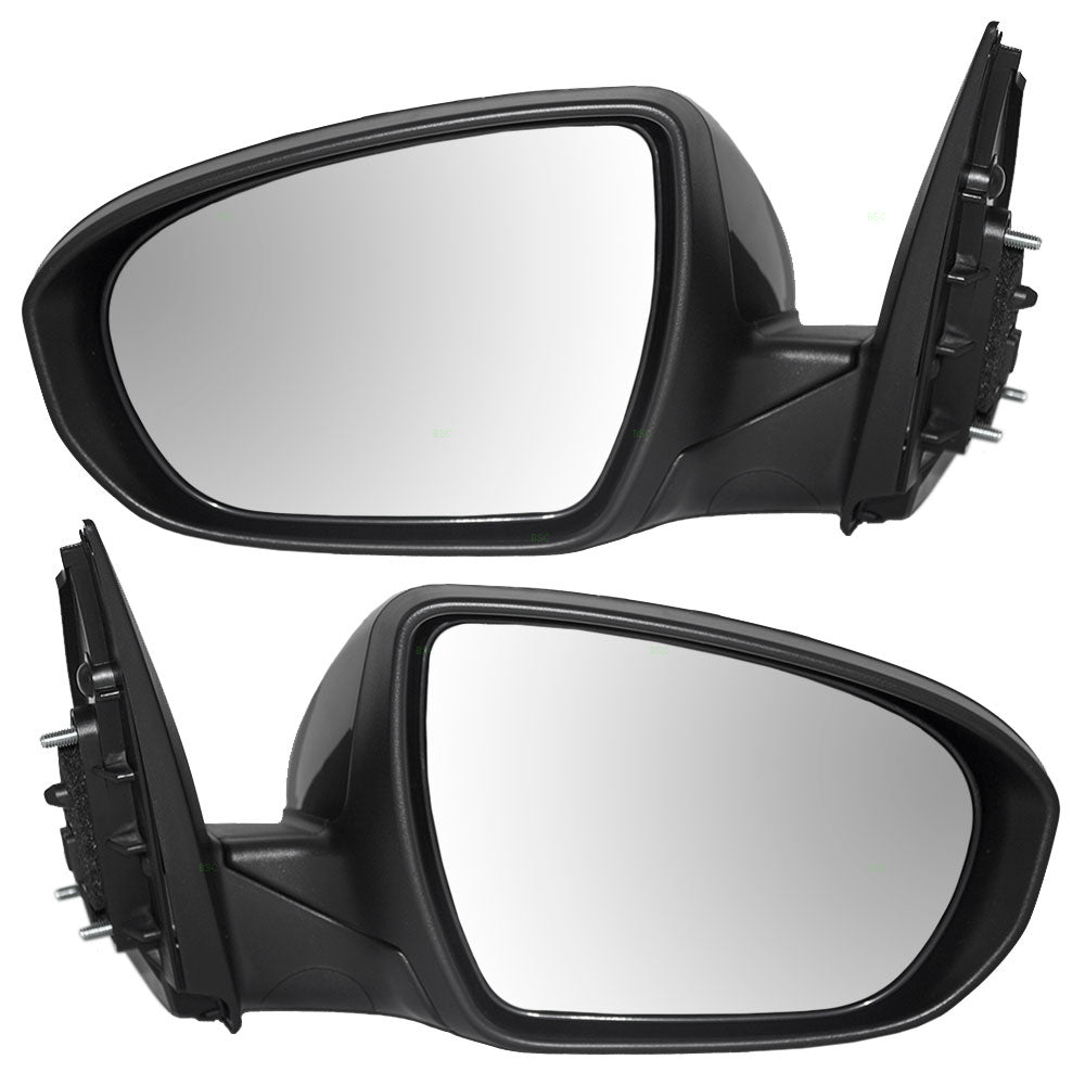 Brock Replacement Driver and Passenger Power Side View Mirrors Heated Signal Power Folding Compatible with 2012-2013 Optima 876104C020 876204C020
