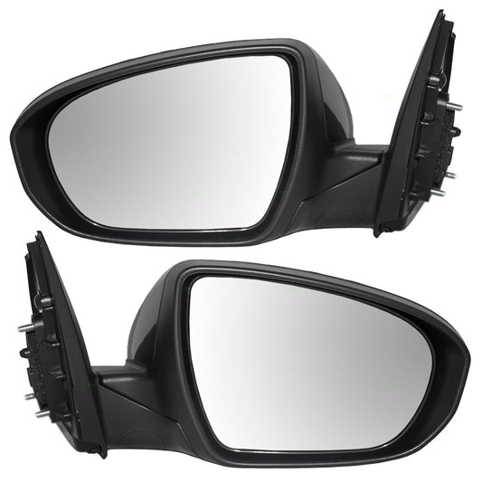 Brock Replacement Driver and Passenger Power Side View Mirrors Heated Signal Power Folding Compatible with 2012-2013 Optima 876104C020 876204C020
