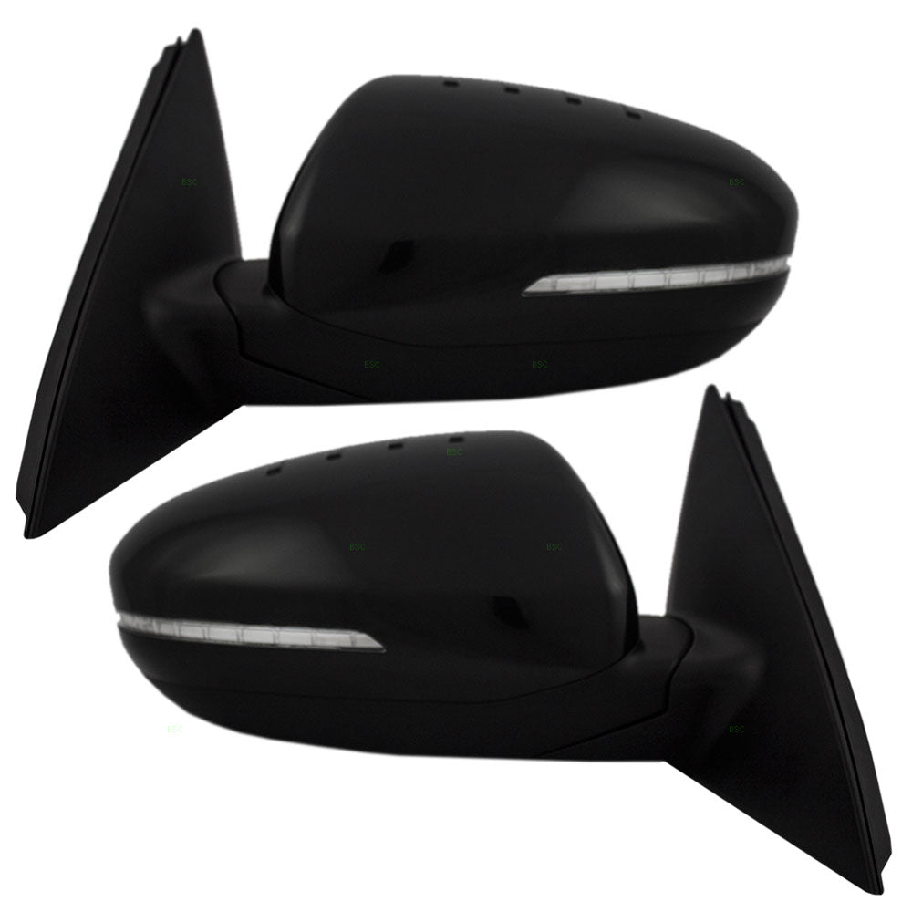 Brock Replacement Driver and Passenger Power Side View Mirrors Heated Signal Power Folding Compatible with 2012-2013 Optima 876104C020 876204C020
