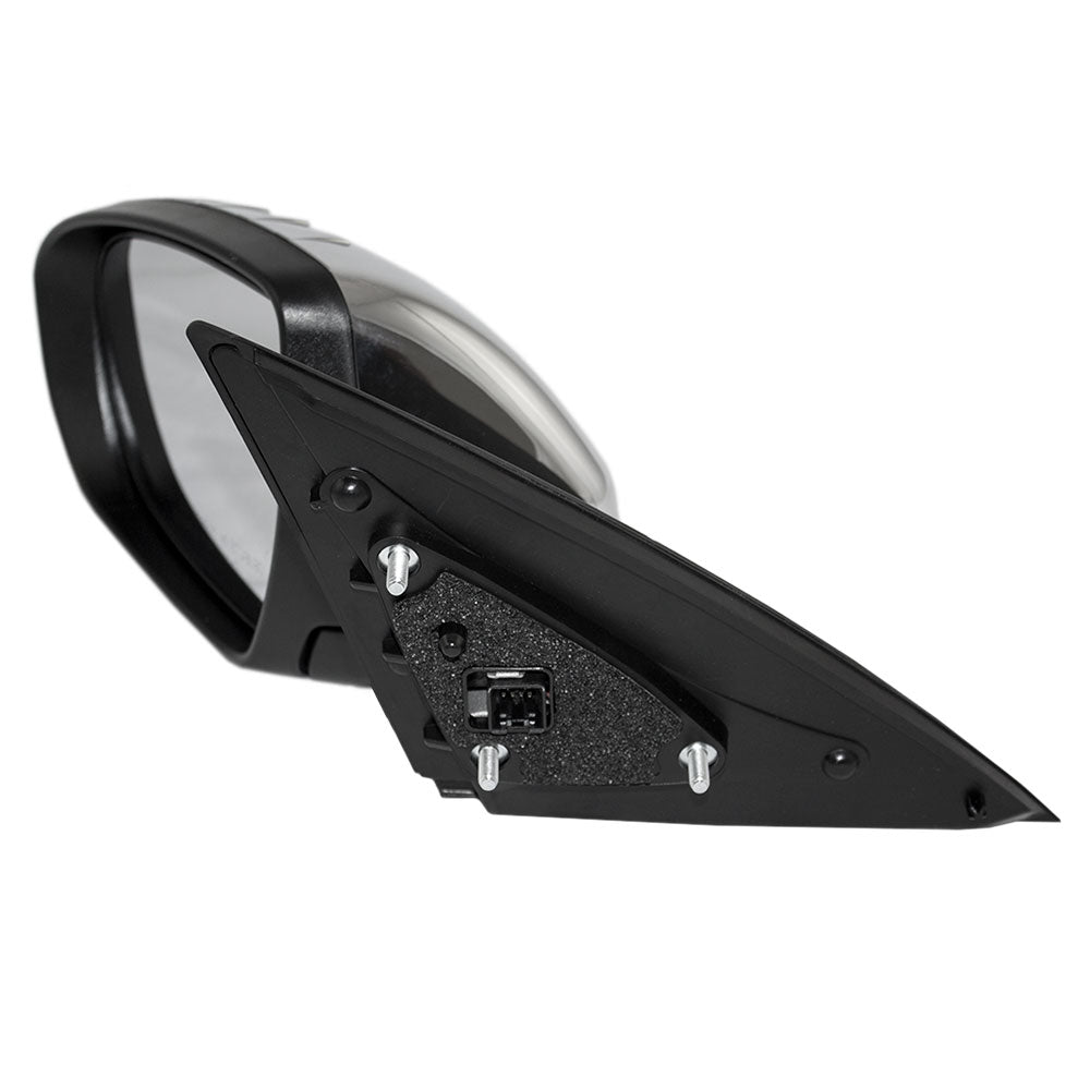 Brock Replacement Drivers Power Side View Mirror Heated Signal Power Folding Chrome Cover Compatible with 2012-2013 Optima 876104C040