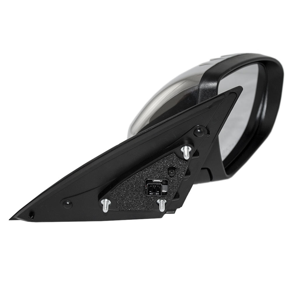 Brock Replacement Passengers Power Side View Mirror Heated Signal Power Folding Chrome Cover Compatible with 2012-2013 Optima 876204C040