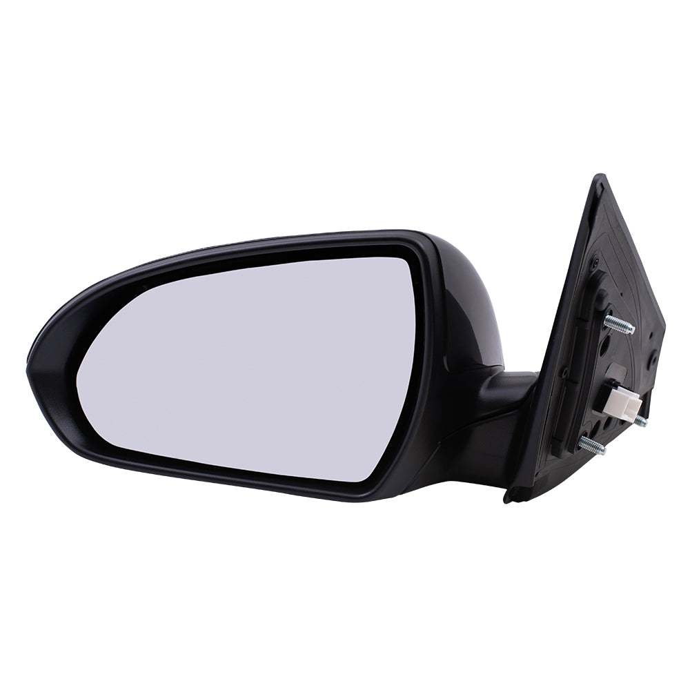 Brock Replacement Driver Power Mirror Heated with Blind Spot Glass Compatible with 2017 2018 Elantra Sedan