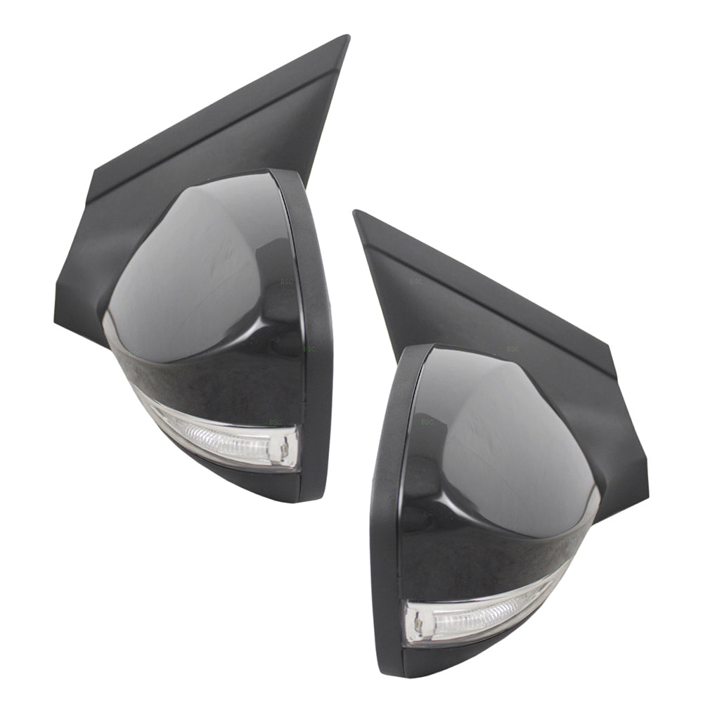 Brock Replacement Pair Set Side View Power Mirrors Heated Signal Compatible with 13-17 Elantra GT 87610-A5220 87620-A5200