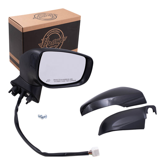 Brock Replacement Passenger Power Side Mirror Heated Signal Blind Spot Detection Compatible with 2018-2019 Outback Legacy