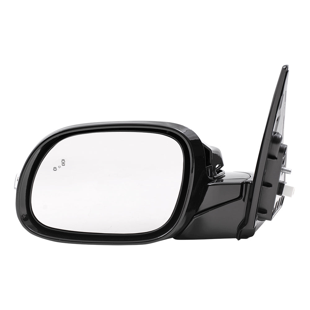 Brock Replacement Power Folding Passenger Side Power Mirror Assembly w/ Heat Signal BSD Compatible with 17-19 Soul