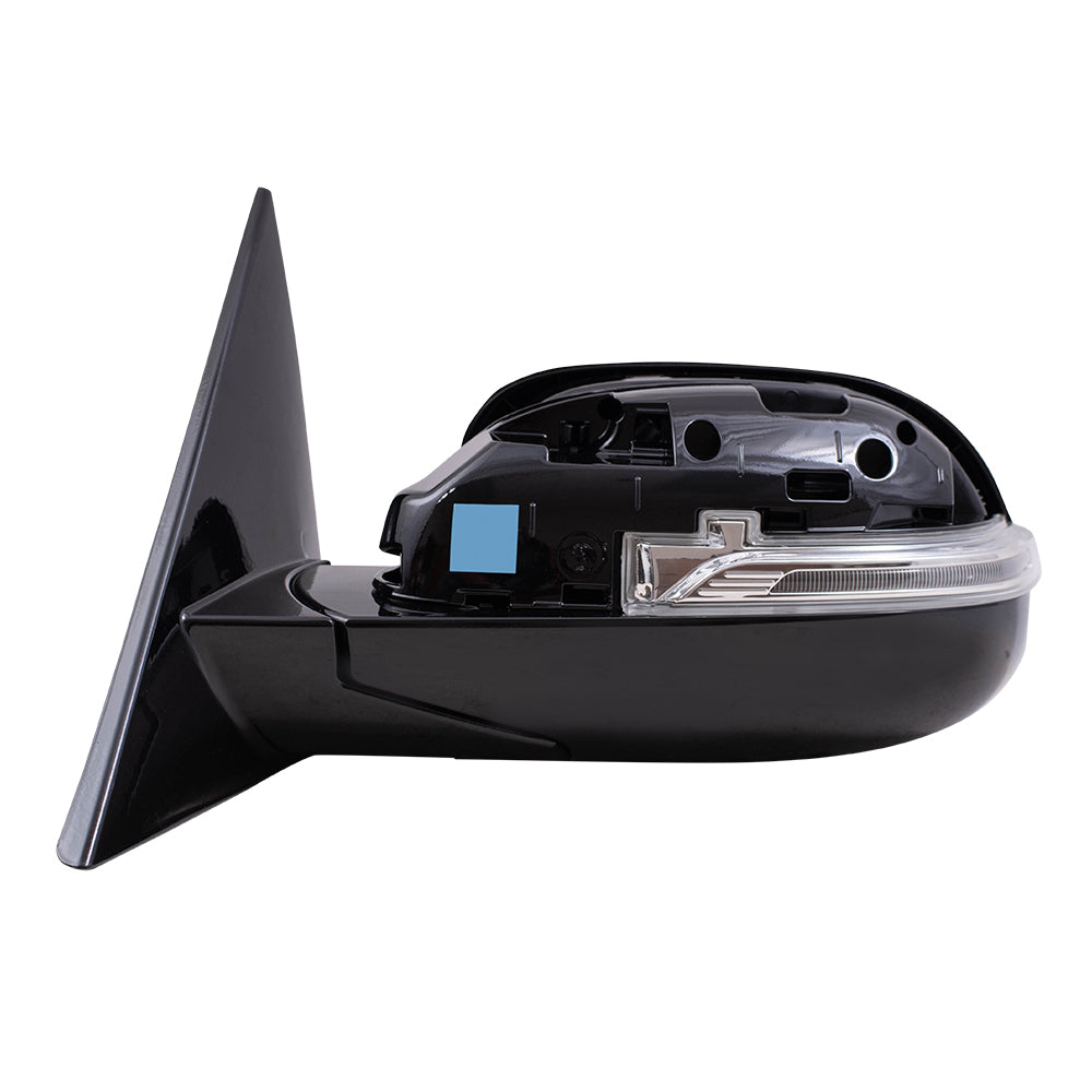 Brock Replacement Power Folding Passenger Side Power Mirror Assembly w/ Heat Signal BSD Compatible with 17-19 Soul