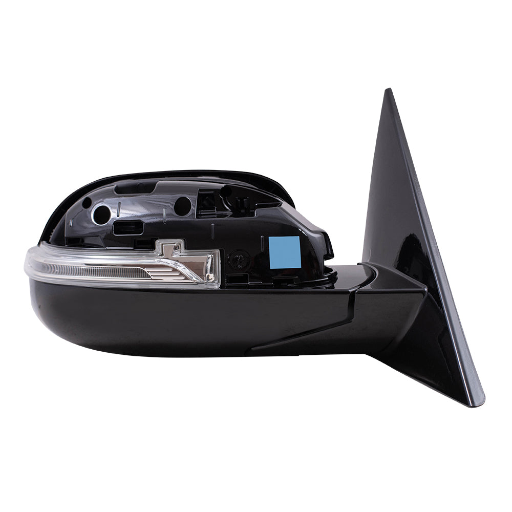 Brock Replacement Power Folding Passenger Side Power Mirror Assembly w/ Heat Signal BSD Compatible with 17-19 Soul