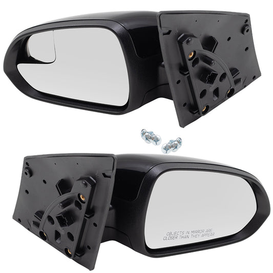 Brock Replacement Pair Side View Power Mirrors Compatible with 2018-2019 Accent Sedan Set Heated Signal Spotter Glass 87610J0110 87620J0070