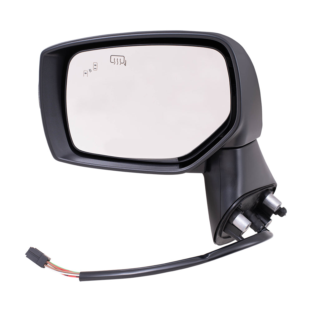 Brock Replacement Driver Side Power Mirror Paint to Match Black with Heat, Signal and Blind Spot Detection Compatible with 2016-2020 WRX & 2016 Crosstrek Hybrid