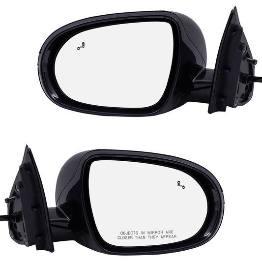 Brock Replacement Pair Side View Mirrors Compatible with 2016-2018 Sorento Driver and Passenger Set Replacement Heated Signal Power Folding Blind Spot Detection fits 87610C6150 87620C6150