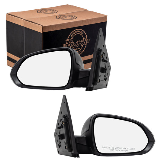 Brock Replacement Pair Side View Mirrors Compatible with 2018-2020 Rio Driver and Passenger Power Heated Signal fits 87610H9160 87620H9020