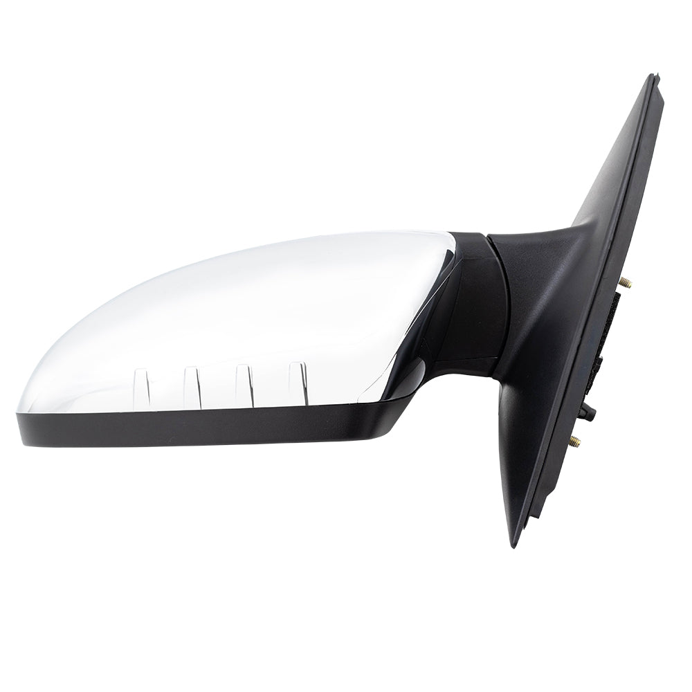Brock Replacement Chrome Side View Mirror Compatible with 2014-2015 Optima Driver Power Folding Heated Signal Blind Spot Detection 876104C550 87610 4C550