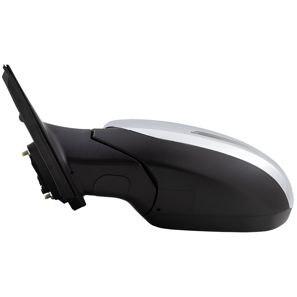 Brock Replacement Chrome Side View Mirror Compatible with 2014-2015 Optima Driver Power Folding Heated Signal Blind Spot Detection 876104C550 87610 4C550