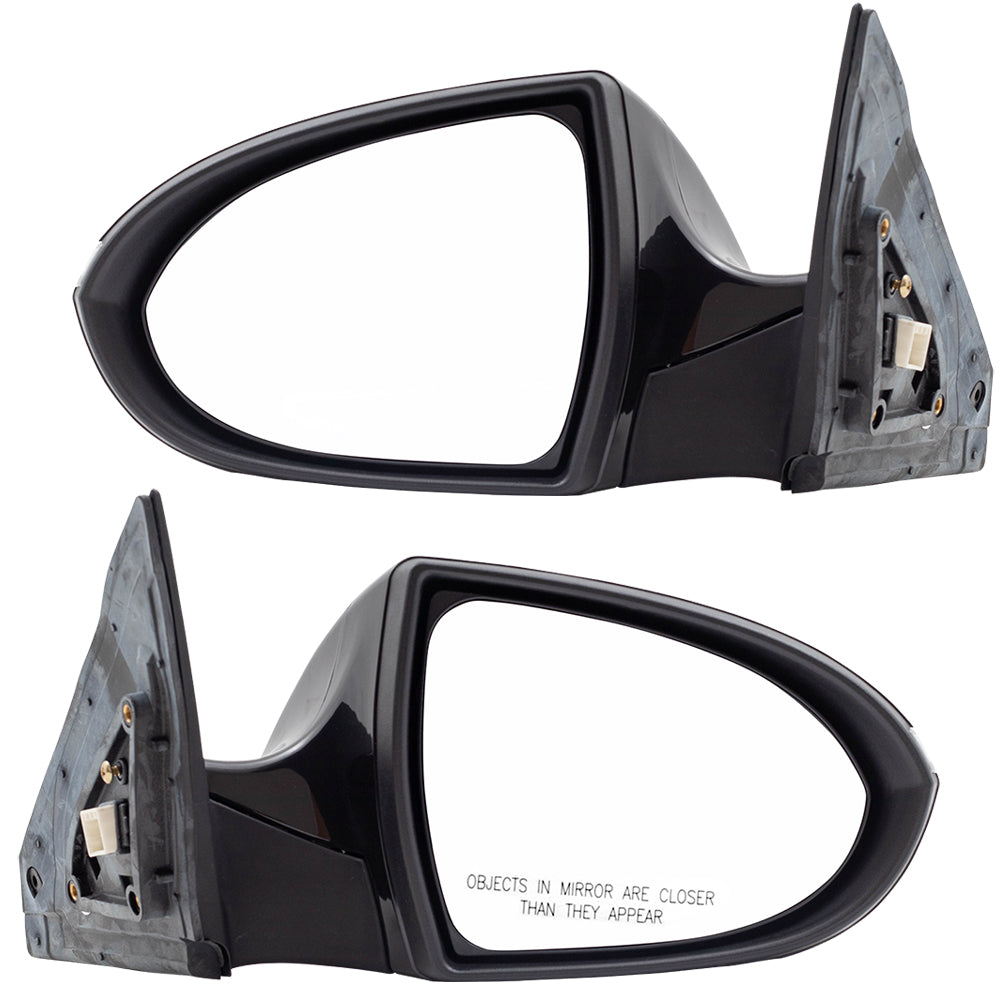 Brock Replacement Pair Side View Mirrors Compatible with 2013-2016 Sportage Driver and Passenger Set Power Folding Heated Signal 876103W575 876203W575
