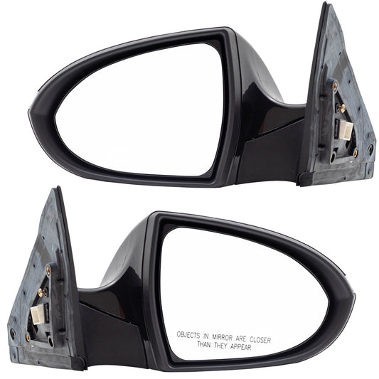 Brock Replacement Pair Side View Mirrors Compatible with 2013-2016 Sportage Driver and Passenger Set Power Folding Heated Signal 876103W575 876203W575