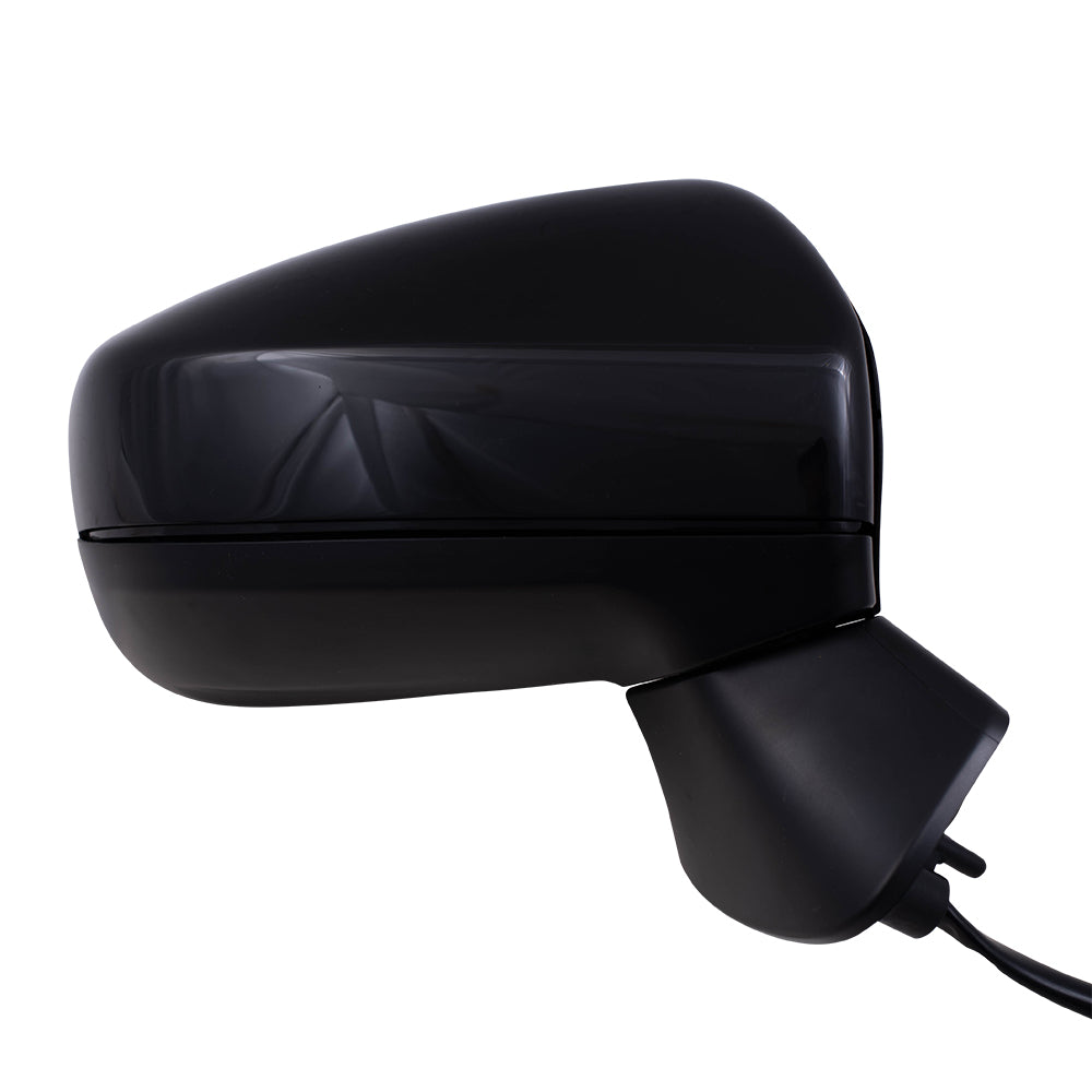 Brock Replacement Passenger Power Side Mirror Heated with Blind Spot Detection Ready-to-Paint and Textured Black Covers Compatible with 2017-2020 Impreza
