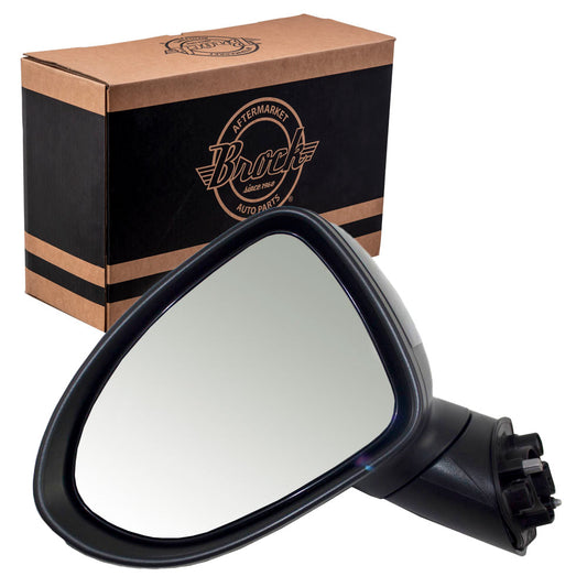Brock Replacement Drivers Power Side View Mirror Heated Ready-to-Paint Compatible with 2012-2014 Rio Rio5 876101W140