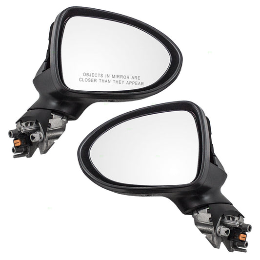 Brock Replacement Driver and Passenger Power Side View Mirrors Heated Ready-to-Paint Compatible with 2014-2017 Rio Rio5 87610-1W141