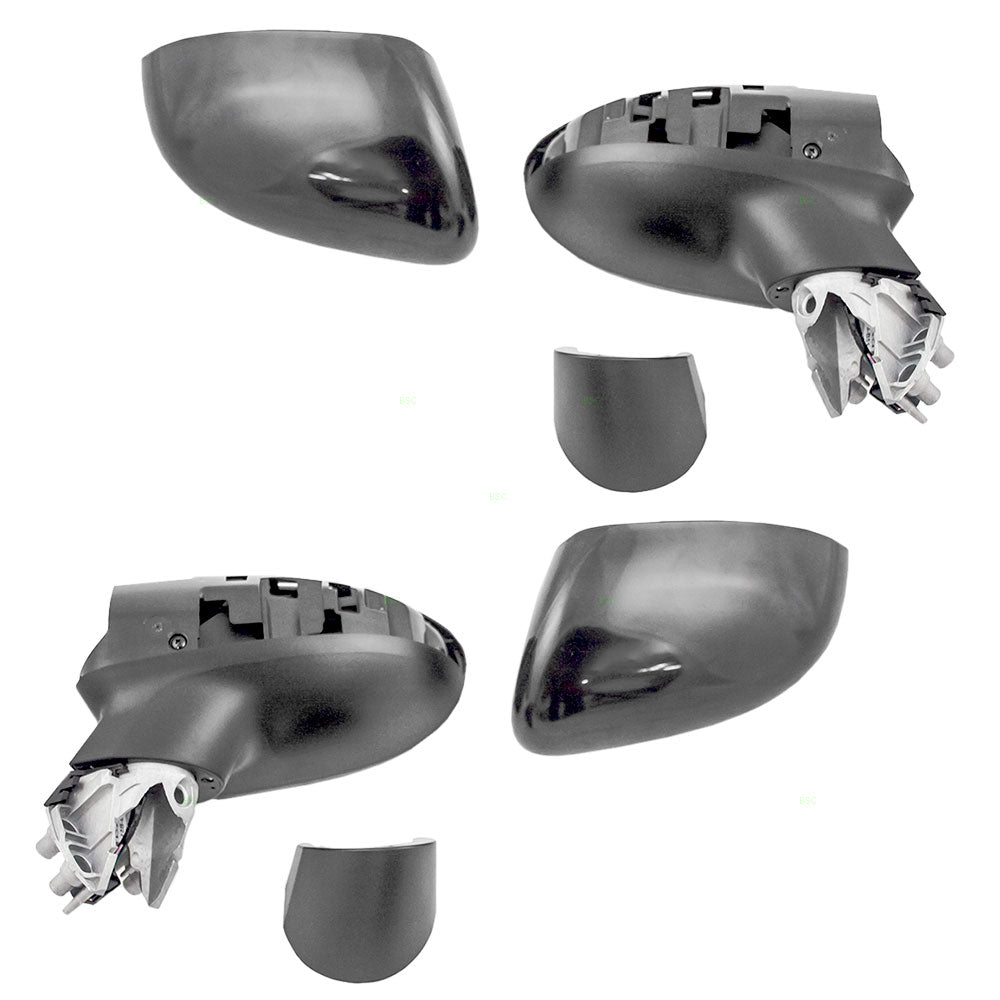 Brock Replacement Driver and Passenger Power Side View Mirrors Heated Ready-to-Paint Compatible with 2014-2017 Rio Rio5 87610-1W141