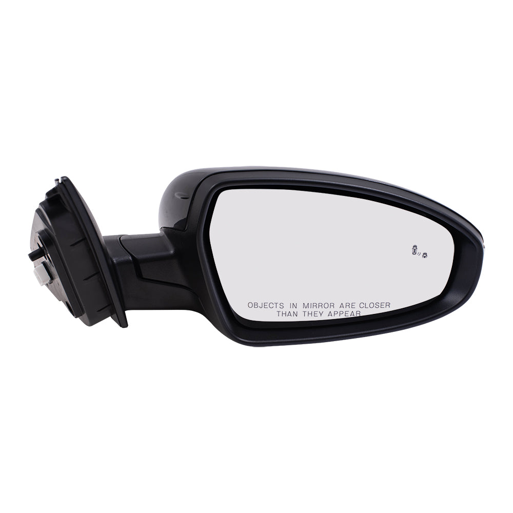 Brock Replacement Driver and Passenger Side Power Mirror Paint to Match Black with Heat-Signal-Blind Spot Detection Set Compatible with 19-20 Forte Sedan