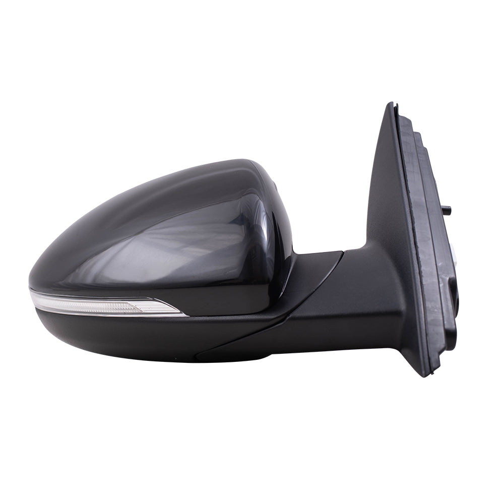 Brock Replacement Driver and Passenger Side Power Mirror Paint to Match Black with Heat-Signal-Blind Spot Detection Set Compatible with 19-20 Forte Sedan