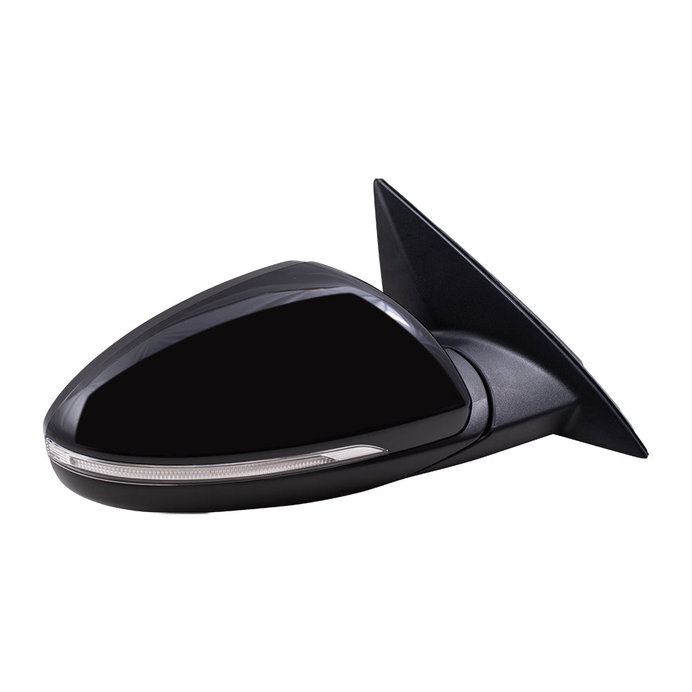 Brock Replacement Driver and Passenger Side Power Mirror Paint to Match Black with Heat-Signal-Blind Spot Detection Set Compatible with 19-20 Forte Sedan