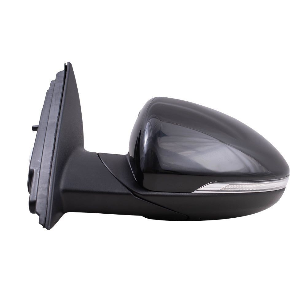 Brock Replacement Driver Side Power Mirror Paint to Match Black with Heat-Signal-Blind Spot Detection Compatible with 19-20 Forte Sedan